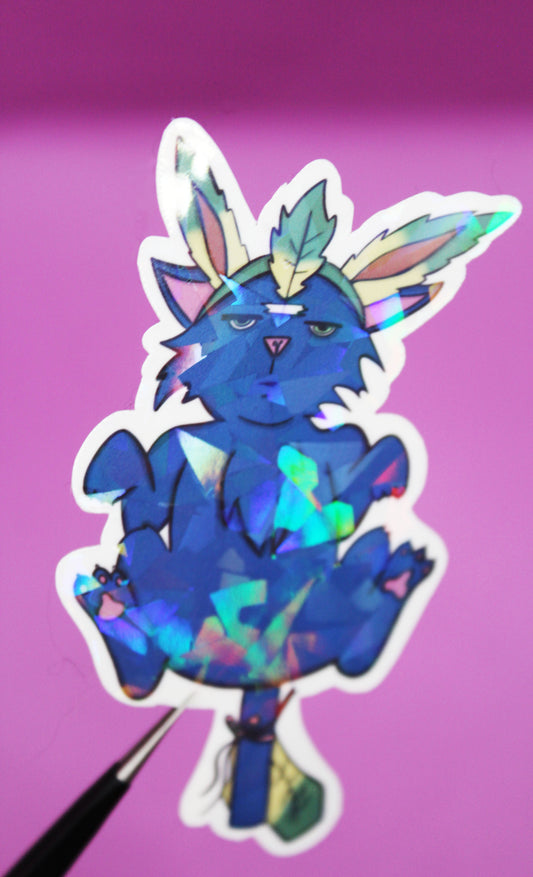 Bad Cat Cosplay Leafeon Sticker