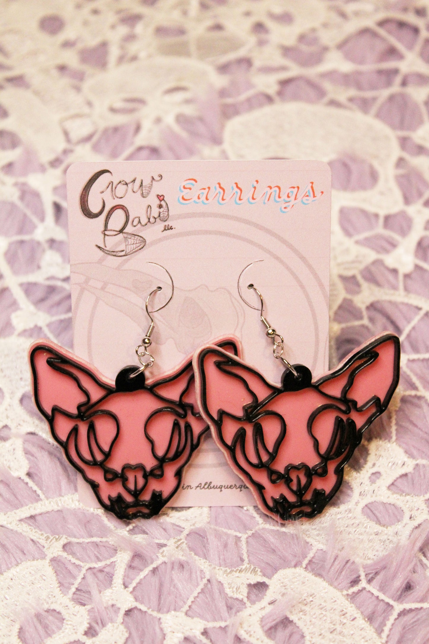 Cat Skull Earrings