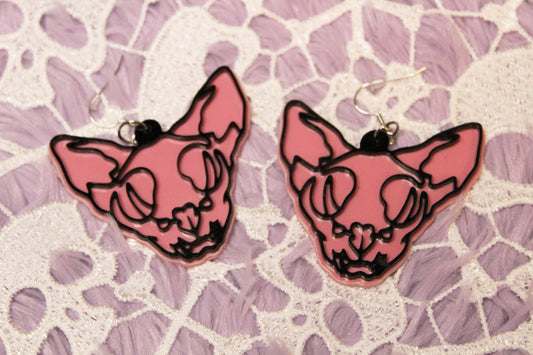 Cat Skull Earrings