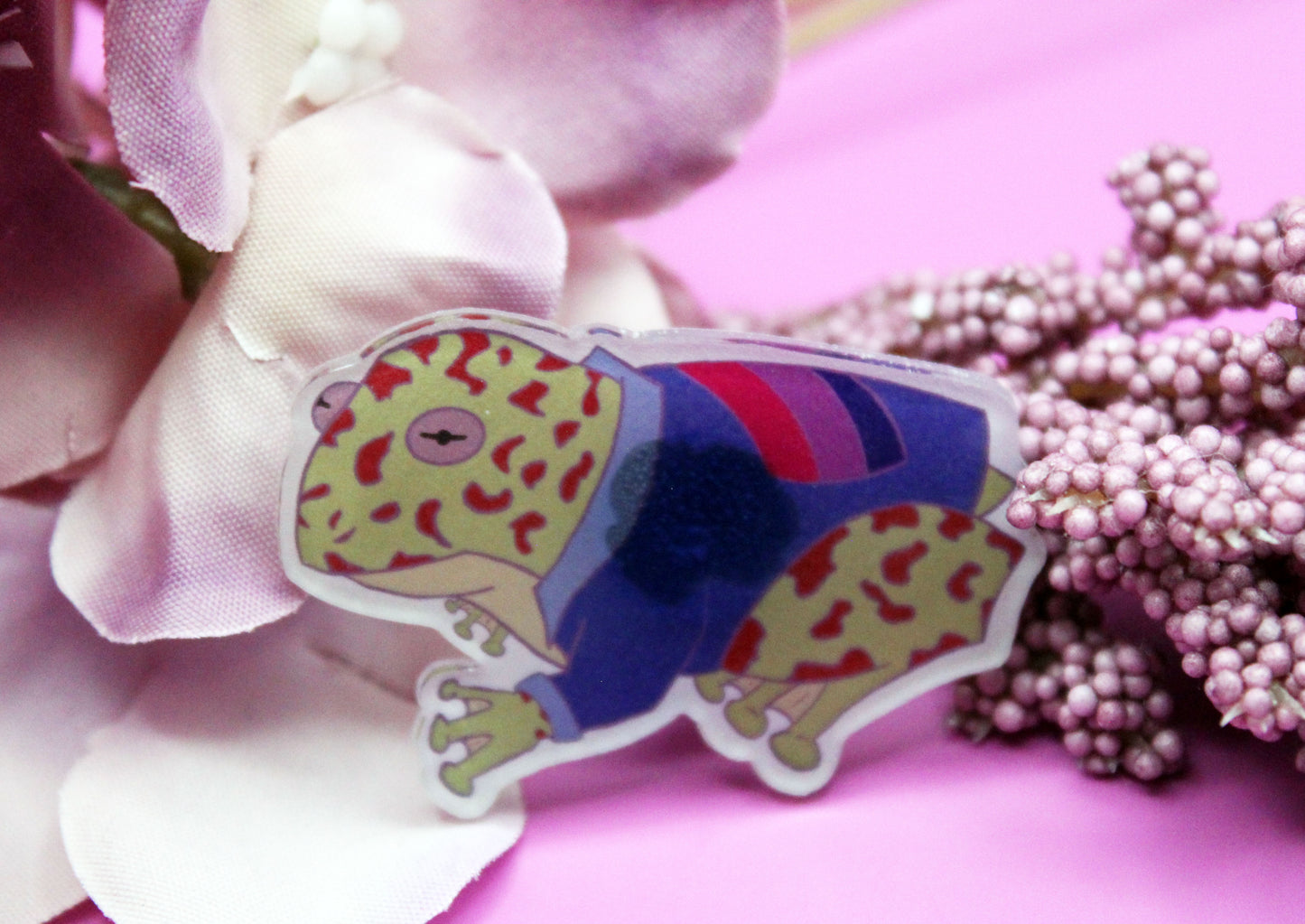 Bi Frog Pin