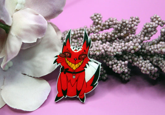 Radio Demon Cat Pin