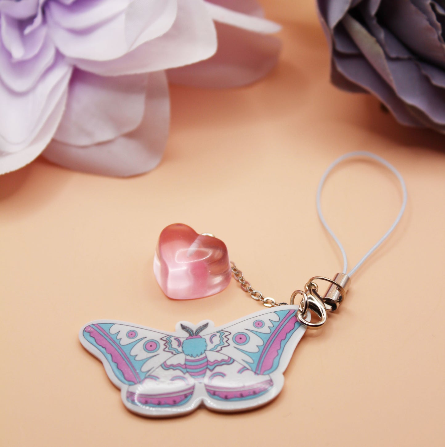 Pride Moth Phone Charms